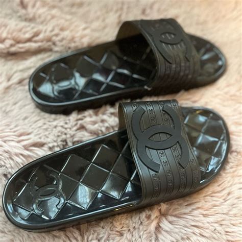 chanel poolside slides|Chanel slides price.